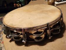 Vintage Dark Wood Double Row Tambourine Hand Percussion Made In Pakistan 10