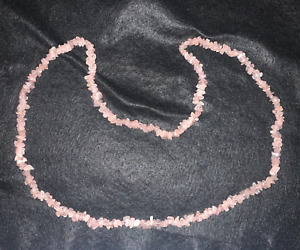 Pink Rose Quartz Beaded Natural Gemstone Necklace Strand 32