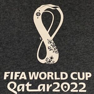 Adidas Gray Qatar 2022 FIFA World Cup Soccer T Shirt Men's XLarge NWT NEW Futbol