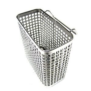 Small Square Stainless Steel Perforated Cutlery Basket Sink Rack Storage Silv...