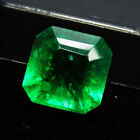 Green Colombian Emerald 7 Carat Natural CERTIFIED Square Cut Loose Gemstone