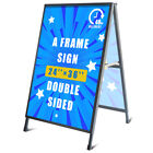 A Frame Sidewalk Sign, Heavy Duty Sandwich Board Signs 24x36 in(print included)
