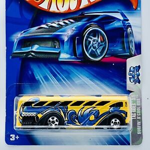 2004 HOT WHEELS TAG RIDES SURFIN' S'COOL  BUS YELLOW #140 - P