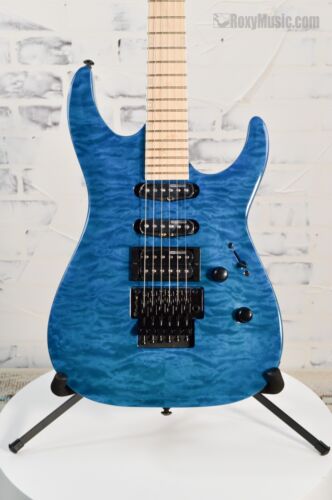 ESP LTD MH-203 QUILTED MAPLE TOP ELECTRIC GUITAR WITH FLOYD ROSE SEE THRU BLUE