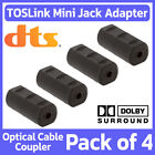 New Listing4 Pack Mini TOSLink Female to Female Coupler Optical Fiber Digital Audio Adapter