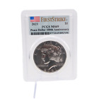 New Listing2021 Peace Dollar, PCGS MS-69, FIRST STRIKE - FLAG LABEL