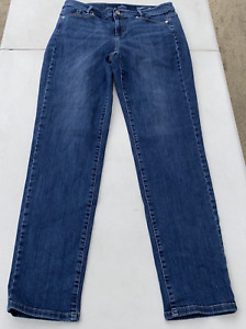 J.Jill Womens Jeans sz 10 Blue Straight Leg High Rise Denim Medium Wash Weekend