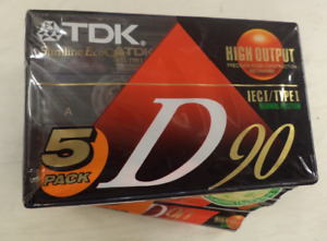 4X TDK D90 HIGH OUTPUT CASSETTE TAPES IECI TYPE I NORMAL