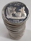 2004-S Wisconsin 90% Silver PF Statehood Quarter Full Roll - 40 Coins in Tube