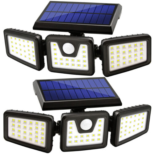2 Pack LED Motion Sensor Solar Lights ,Outdoor IP65 Waterproof Security Lamp