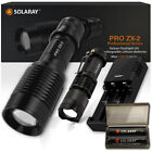Rechargeable LED Flashlight Kit with Charger Batteries Mini Flashlight & Holster