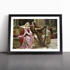 Tristan And Isolde By Edmund Leighton Wall Art Print Framed Picture Poster