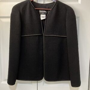 CHANEL Boucle Wool Black Jacket