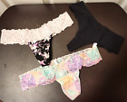 NEW - Victoria's Secret - Lot of 3 - Extra Low Rise Thong Panties - size XSmall