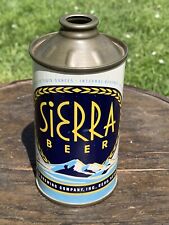Sierra Beer Can Reno Brewing Vintage Antique Cone Top IRTP Western Mountains NV