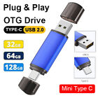 32/64/128 GB Type C Dual 2 in 1 USB 2.0 Flash Drive Memory Stick Thumb Drive