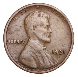 1921-S Lincoln Wheat Cent “Best Value on eBay “ Free S&H W/Tracking