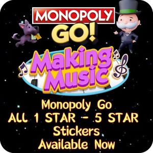 Making Music ⭐ | Monopoly Go ! All Star Stickers | ALL Available Now | Fast