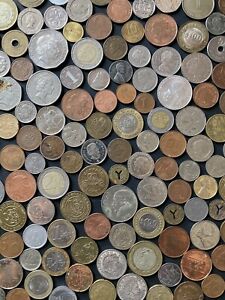 Foreign Coin And Token Lot Un Searched Asia, Europe, Mexico + More!