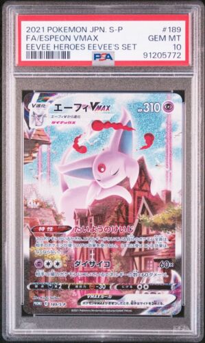 Pokemon Japanese Espeon VMAX Alt Art Eevee Heroes 189/S-P Promo PSA 10 US Seller