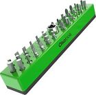 Olsa Tools Hex Bit Organizer with Magnetic Base Hex Holder Green