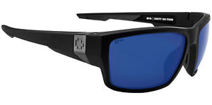 Spy Dirty Mo Polarized Men's Soft Matte Black Wrap Sunglasses - 6700000000089