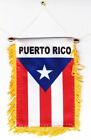 PUERTO RICO MINI BANNER FLAG GREAT FOR CAR & HOME WINDOW MIRROR HANGING 2 SIDED