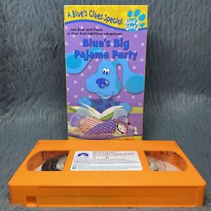 Blue’s Clues Blue’s Big Pajama Party VHS 1999 Play Along With Blue Nickelodeon