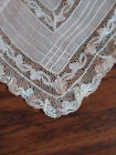 Vintage Lady's Dress Collar White Lawn Linen Ruffled French Lace