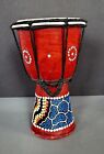 Vintage Hand Percussion Wood Djembe  Drum Hand Made Hand Painted