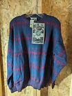 Vintage Puritan Colorful Zigzag Pattern Grandpa Pullover Sweater Size M