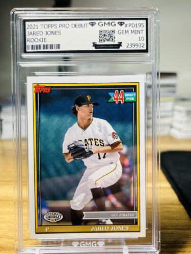 New Listing2021 Topps Pro Debut Jared Jones Rookie GMG Graded 10 Gem Mint 💎 RC Pirates