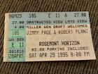Robert Plant & Jimmy Page Led Zeppelin Concert Ticket Stub April 29 1995 Rosemon