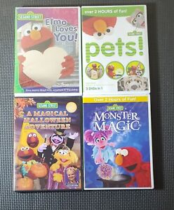PBS KIDS Sesame Street  Lot Of 4 DVDS  Elmo and friends New & Factory Sealed
