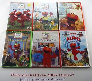 Lot Of 6 Elmo DVD's Elmo's World - Sesame Street  Children - Family - Education†