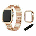 Bling iWatch Band Strap+Bling Case For Apple Watch Series 7 6 5 4 3 2 1 38-45mm
