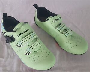 Wofada X Mens Cycling Shoes Size 41 Green Black