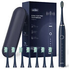 SEJOY Sonic Electric Toothbrush 5Modes 8Brush Heads with Travel case USB Charge