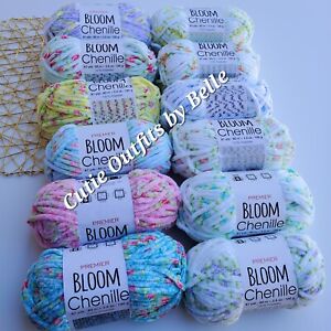 Premier BLOOM Chenille Yarn, Chenille Yarn, Crochet Plushie Yarn,