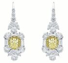 Adstar Diamond Dangle Earrings 925 Fine Silver High Auction Genuine Jewelry