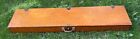 Vintage Hand Made Long Wood Storage Box Lined Musical Instrument?