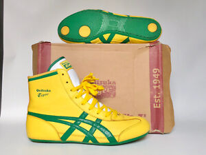 Onitsuka Tiger 81 Wrestling Shoes Size 9 (2010) Yellow Green Leather ASICS Rare