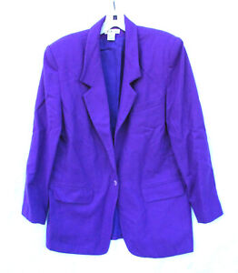 Talbots Vintage Blazer Bright Purple Wool Blazer Jacket Womens Size 10 Hong Kong
