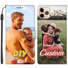 Personalized Flip Leather Wallet Phone Case Cover Custom For iPhone OPPO VIVO