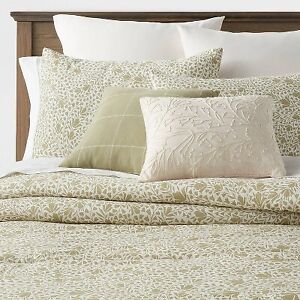 8pc Queen Floral Comforter Set Green - Threshold