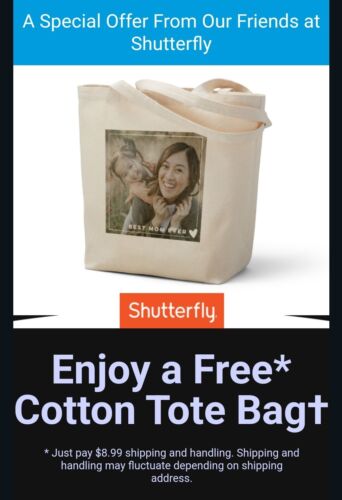 Shutterfly Coupon: Cotton Tote 5/31/24