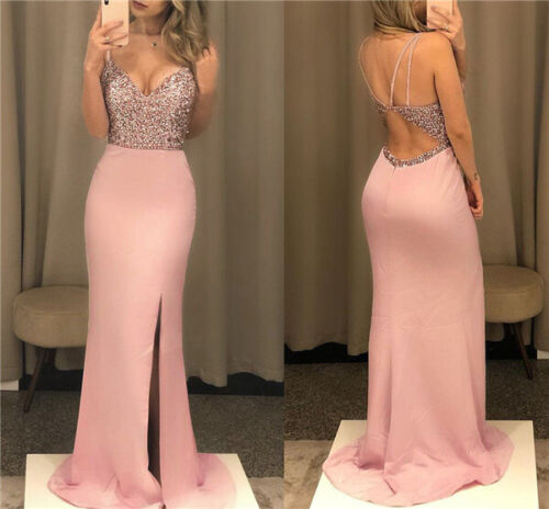 Ball Prom Formal Dresses Bridesmaid Womens Wedding Party Long Gown Evening