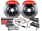 StopTech Big Brake Kit BBK Red 4 Pistons 335mm Slotted Rotors Front (For: Audi)