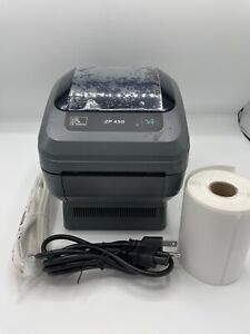 Zebra ZP450 Thermal Label Printer w free Labels + Cables No Peel Rollers REFURB