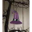 Bethany Lowe Halloween PURPLE Glitter Witch Hat ornament, card holder TF2234 NWT